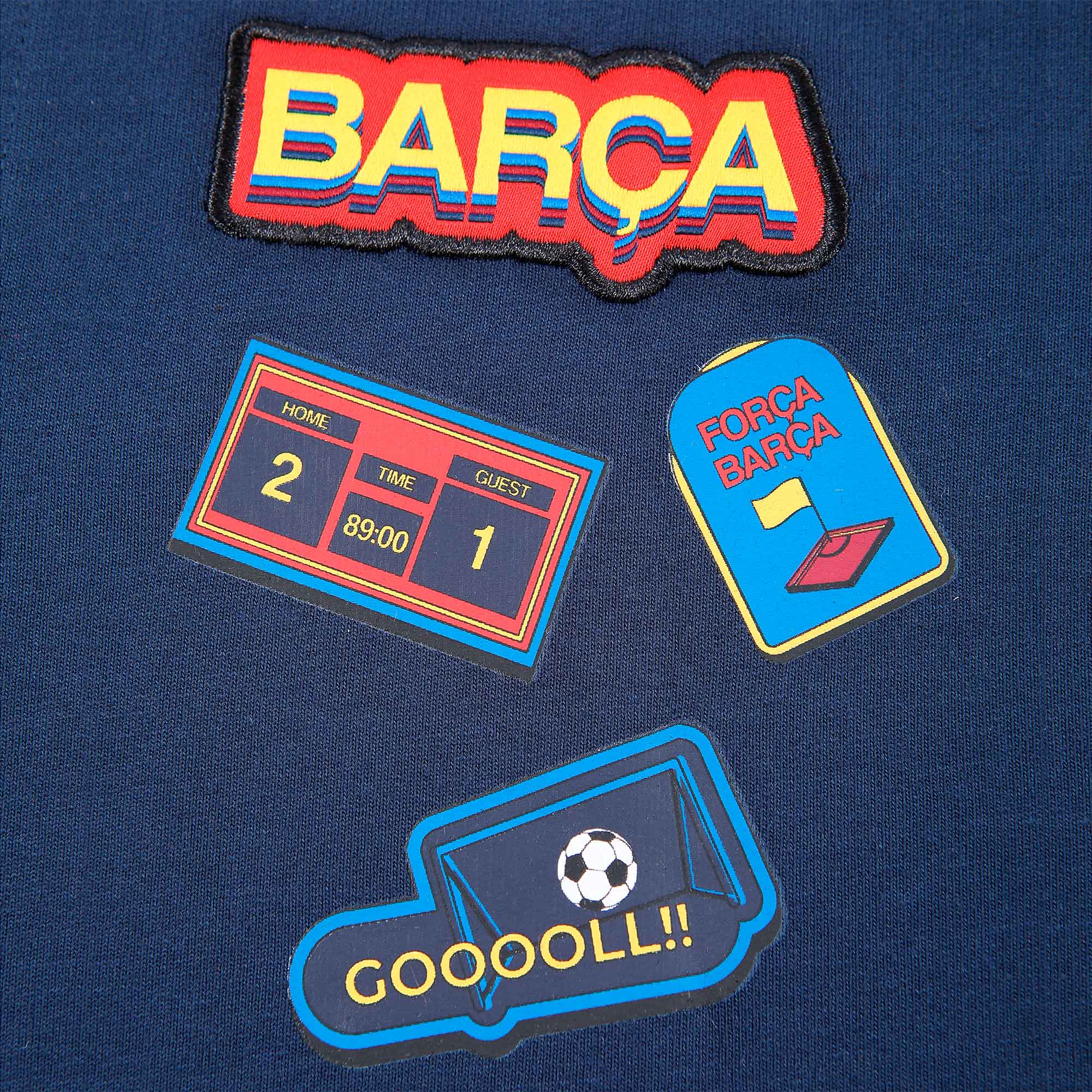 F.C. Barcelona Polerón Patches, AZUL, hi-res