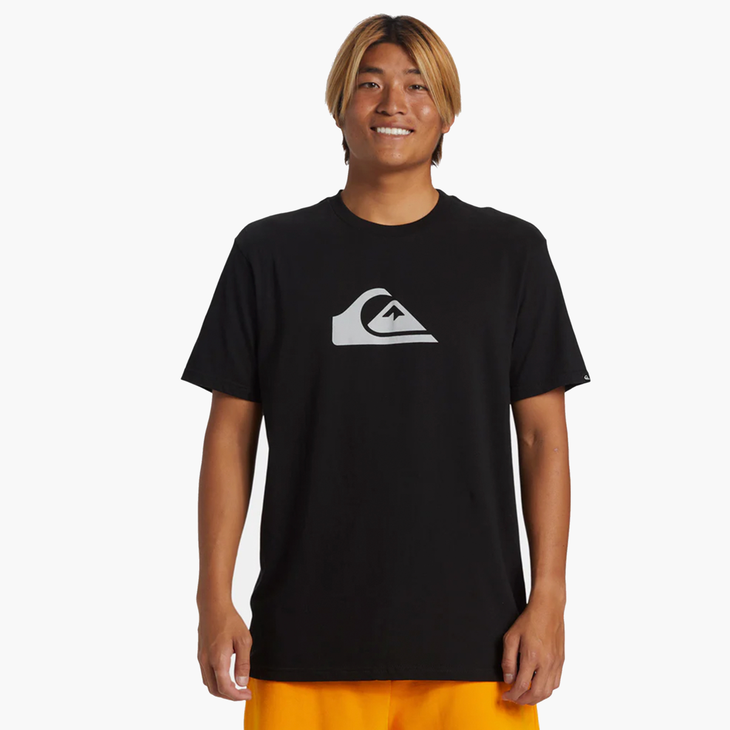 Quiksilver Polera Comp Logo, NEGRO, hi-res