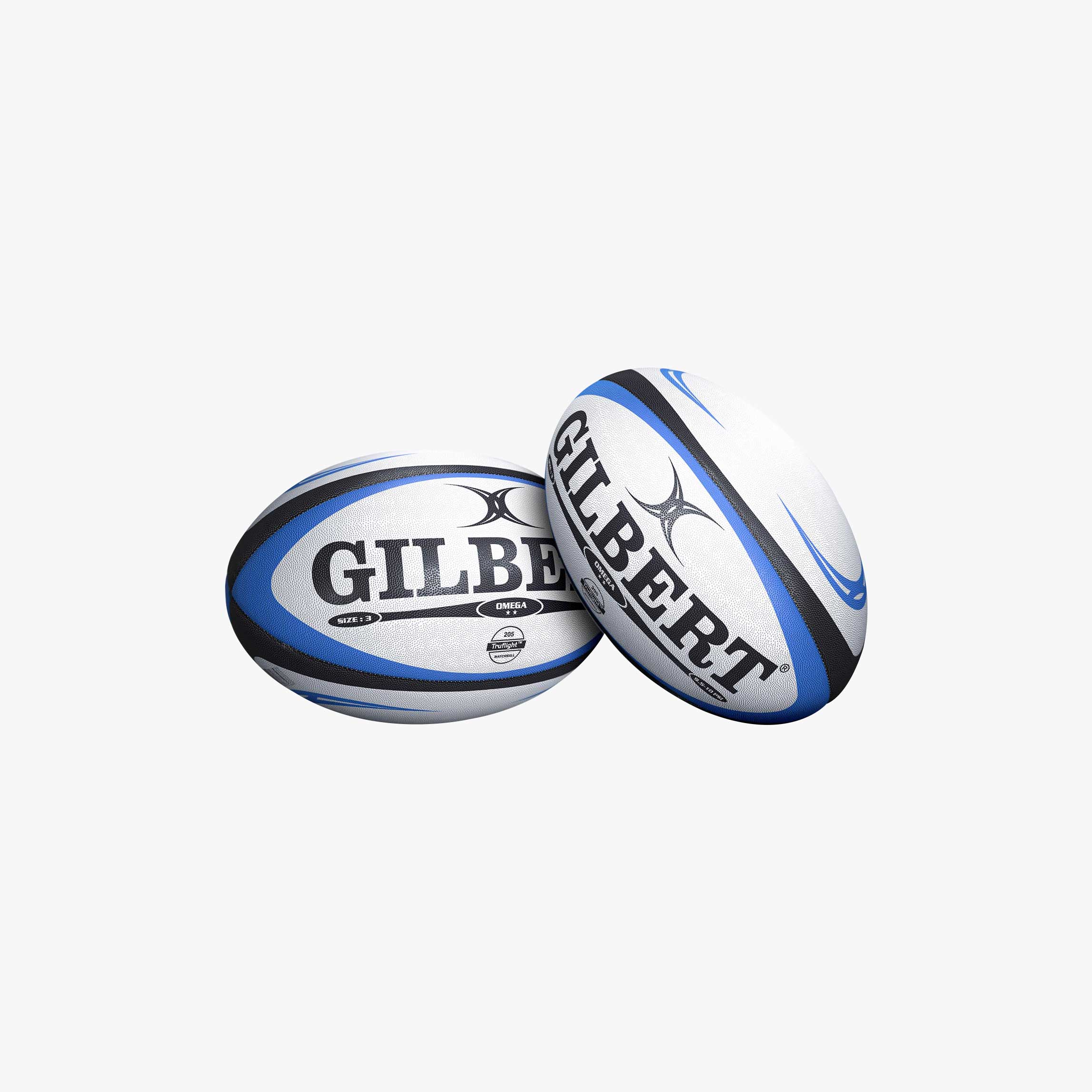 Gilbert Pelota de Rugby Match Omega, BLANCO, hi-res