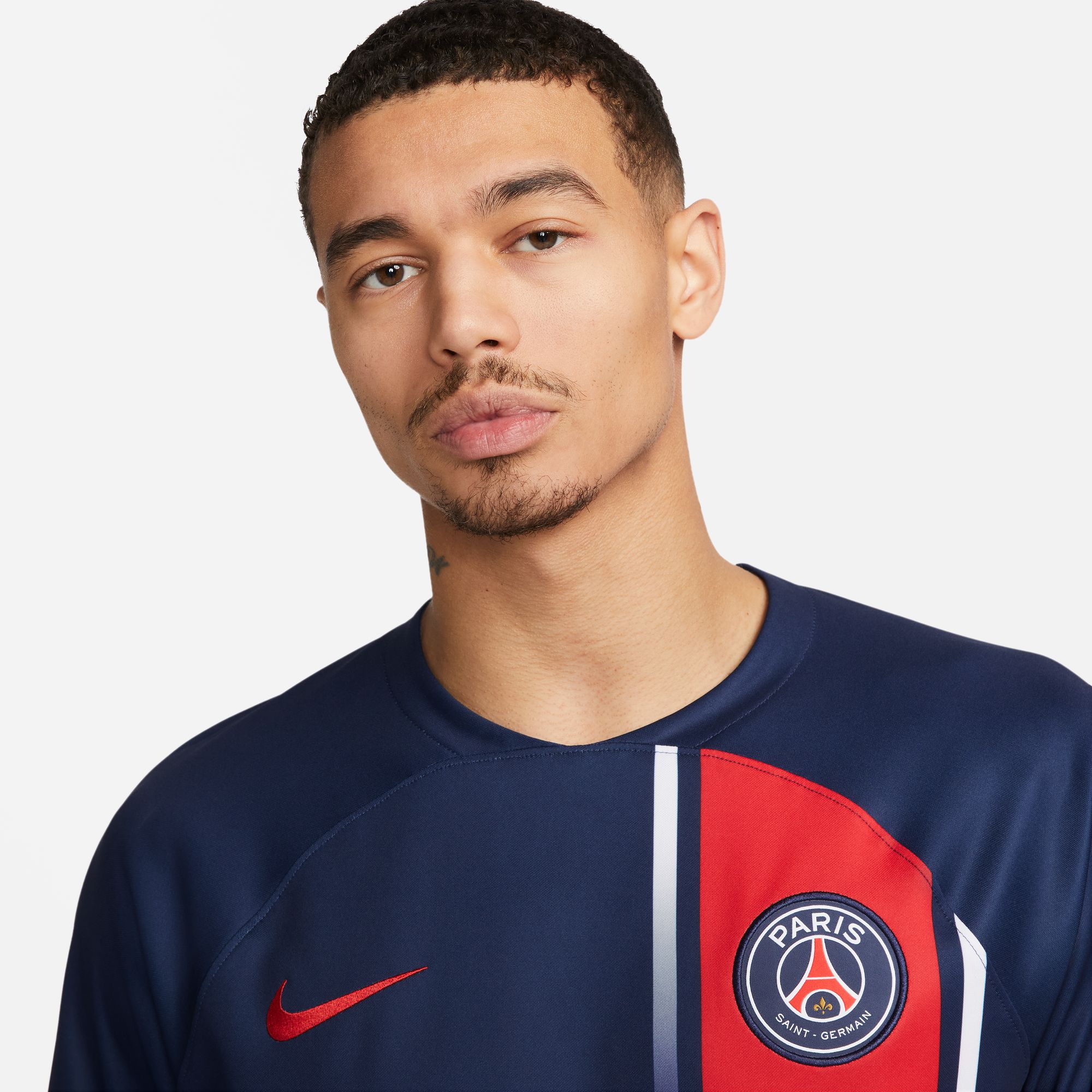 Nike Paris Saint-Germain Local 2023/24 Stadium, Azul marino medianoche/Rojo Universidad/Rojo Universidad, hi-res