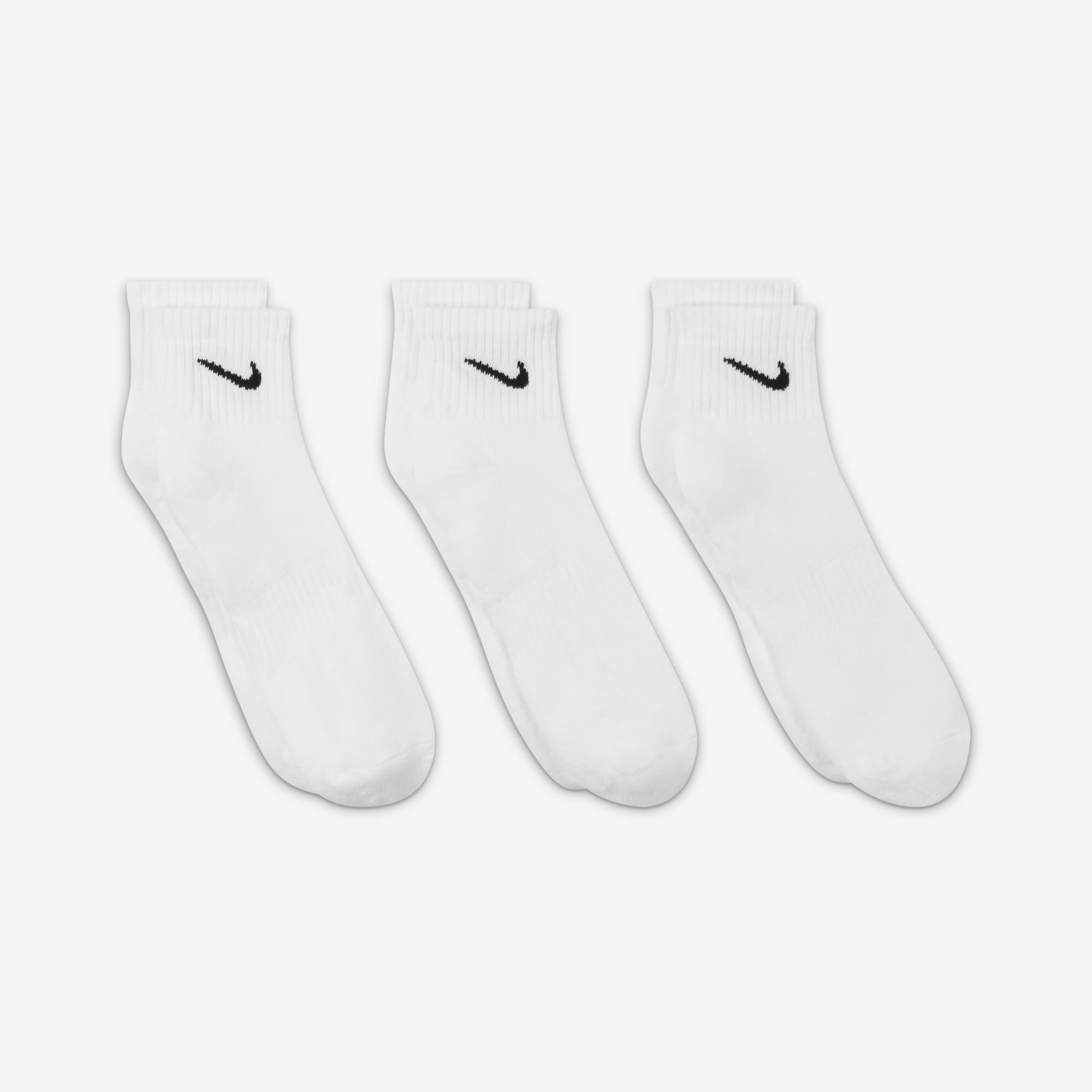 Nike Everyday Cushioned Tobilleras 3 Pares, BLANCO, hi-res