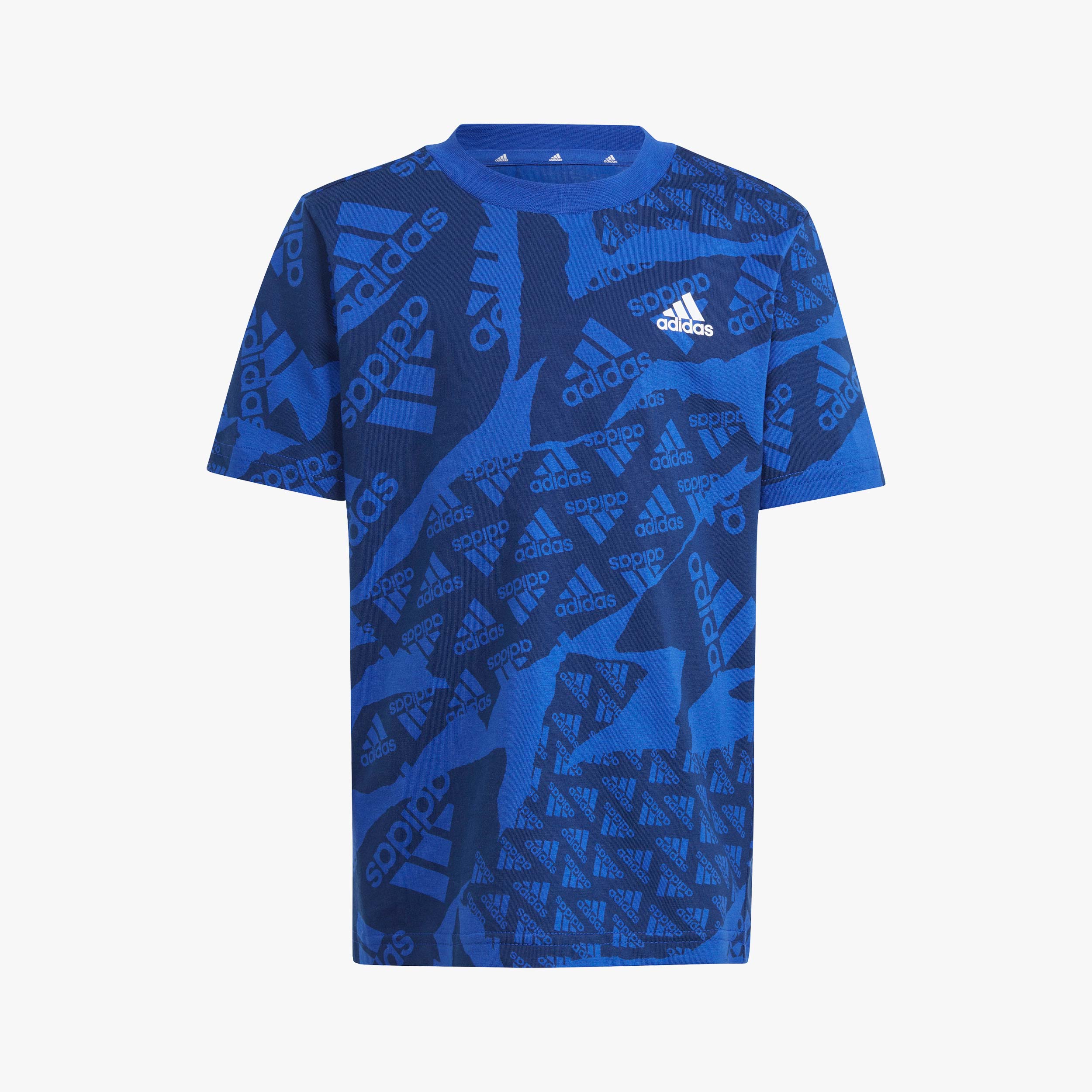 adidas Polera Essentials Allover Print, AZUL, hi-res