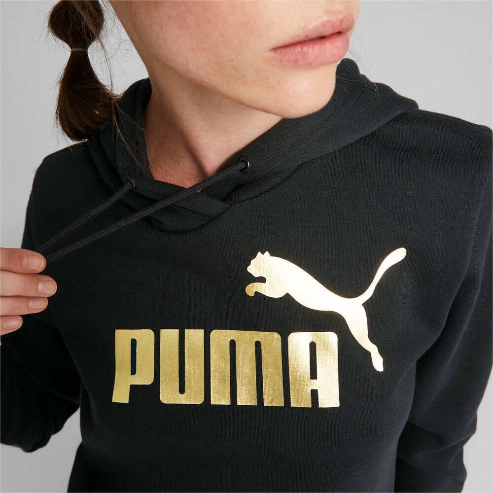 Puma Polerón Ess+ Metallic Logo, NEGRO, hi-res