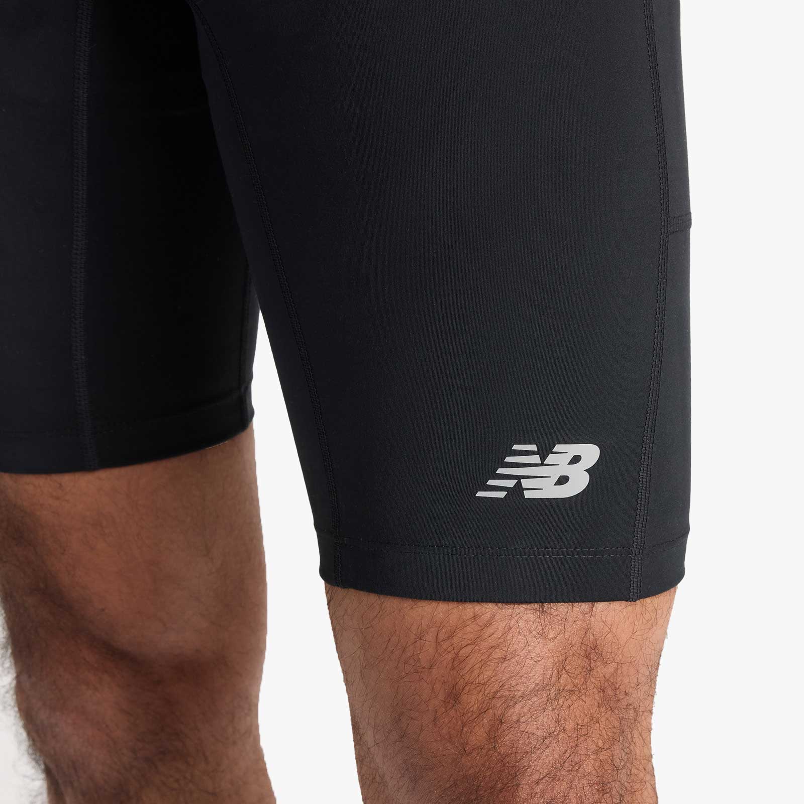 New Balance Shorts Half Tight 9, NEGRO, hi-res