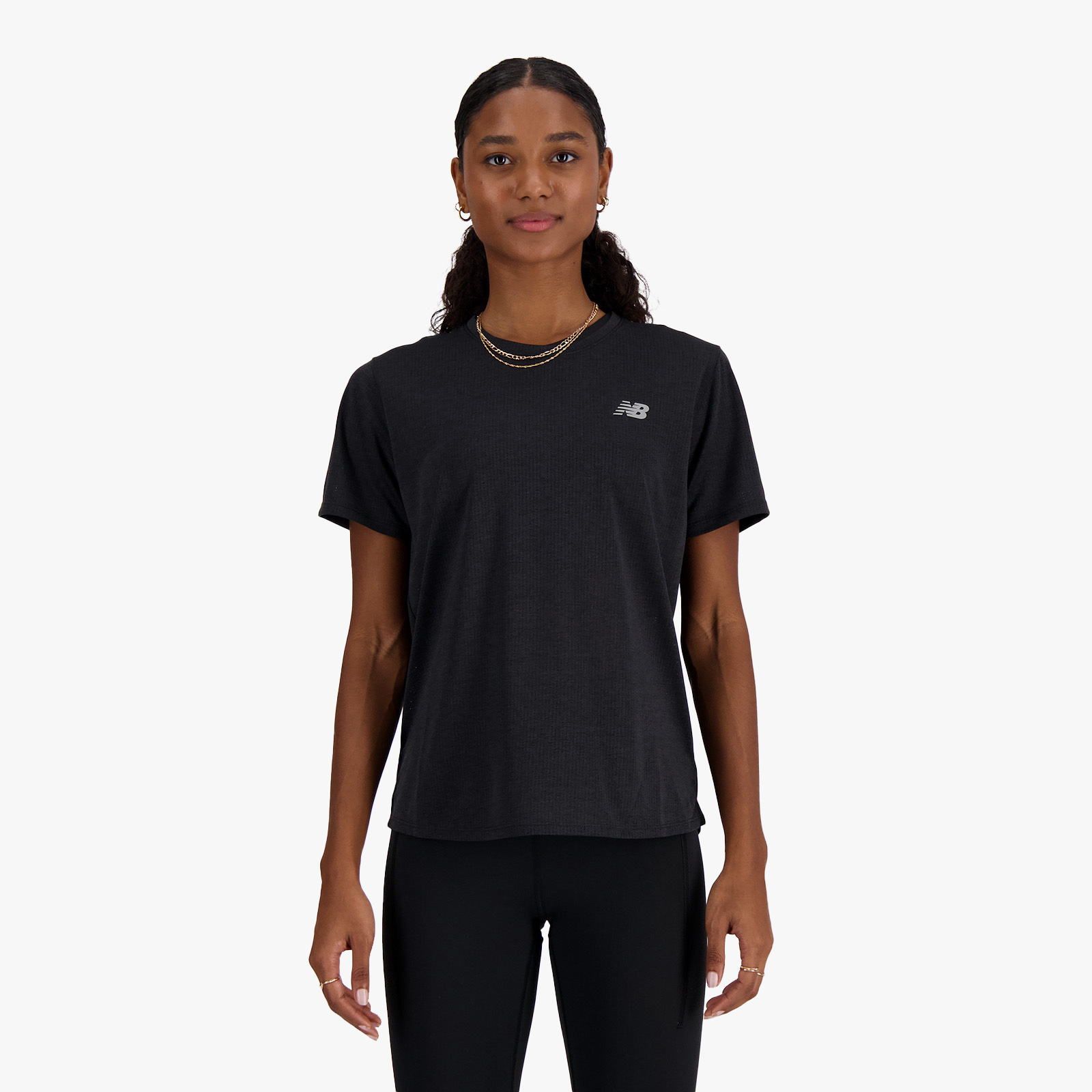 New Balance Polera Athletics, NEGRO, hi-res