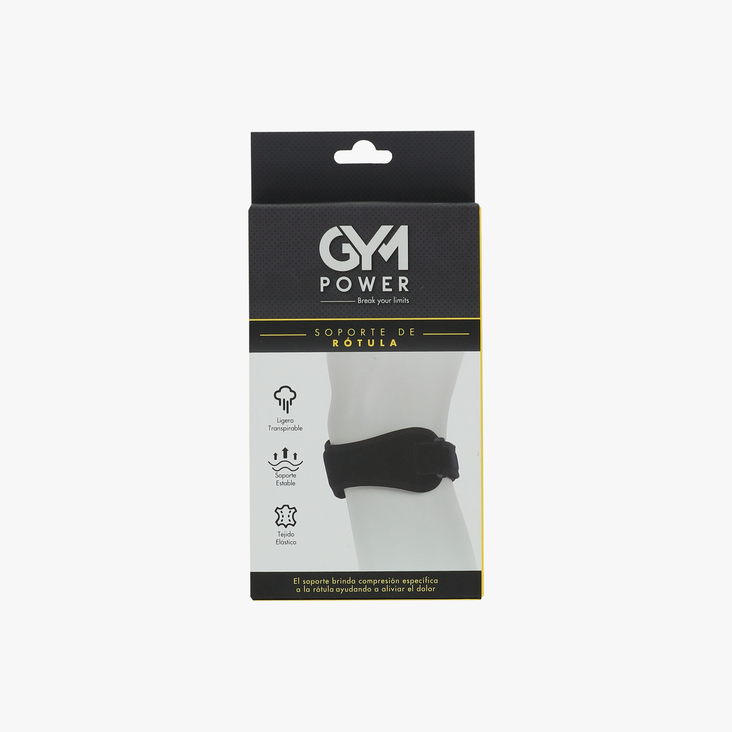 Gym Power Patella Support, NEGRO, hi-res