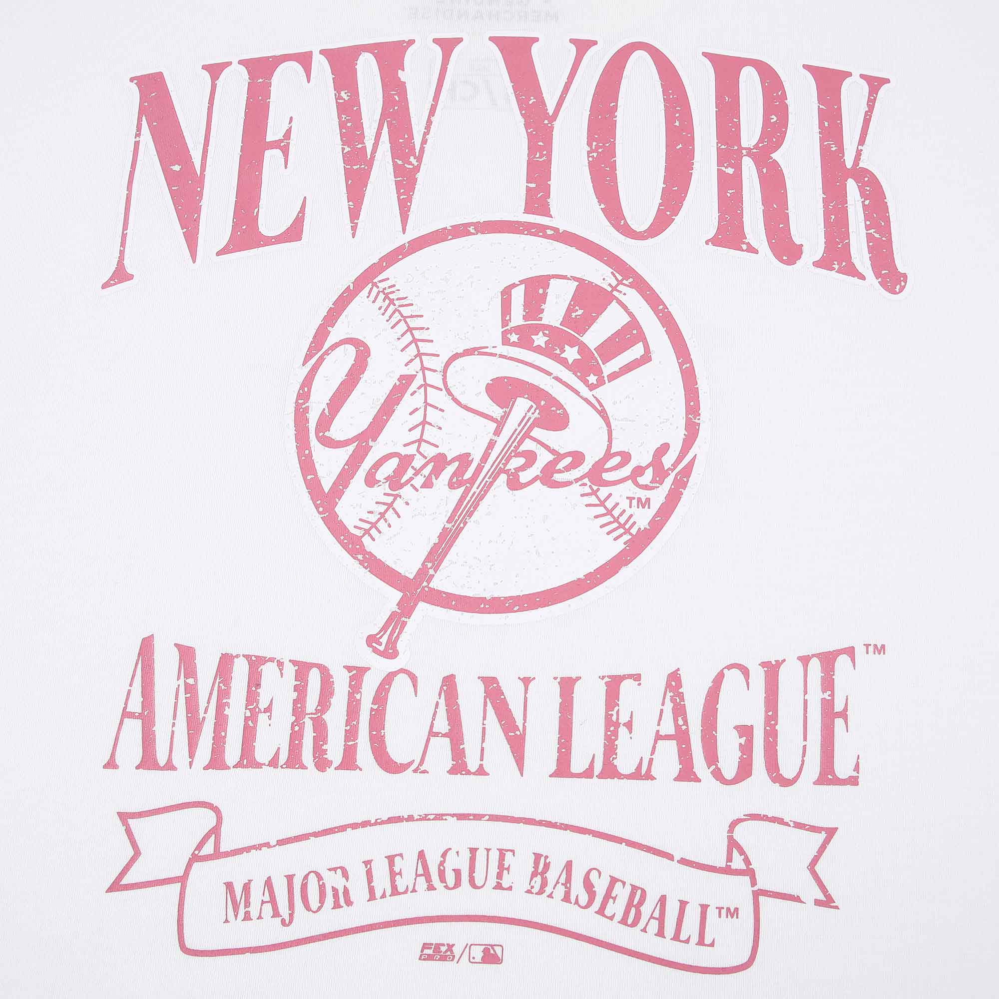 MLB Polera Vintage Graphics Collection Yankees, BLANCO, hi-res