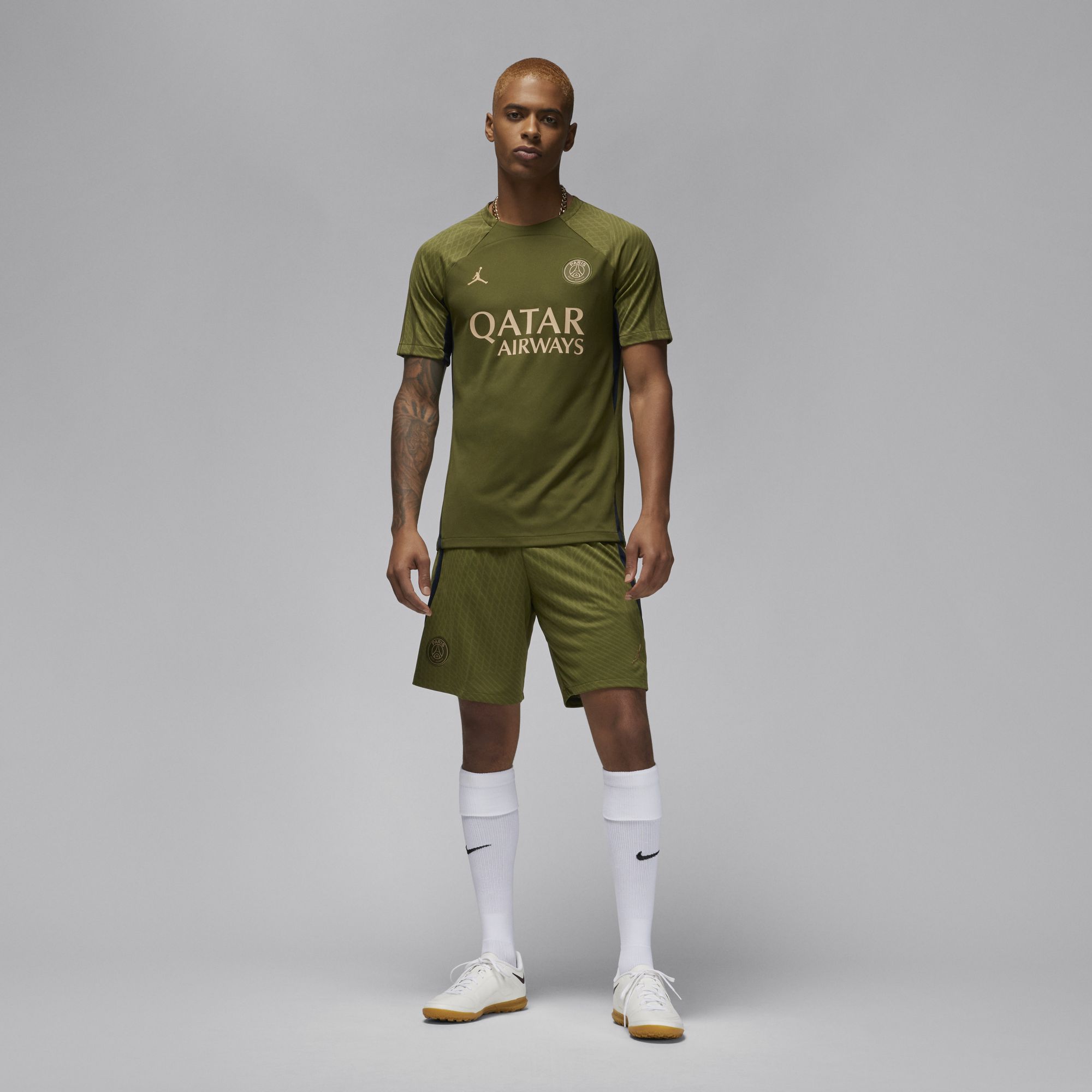 Nike Paris Saint-Germain Strike Fourth, Verde Áspero/Verde Áspero/Obsidiana Oscura/Cáñamo, hi-res